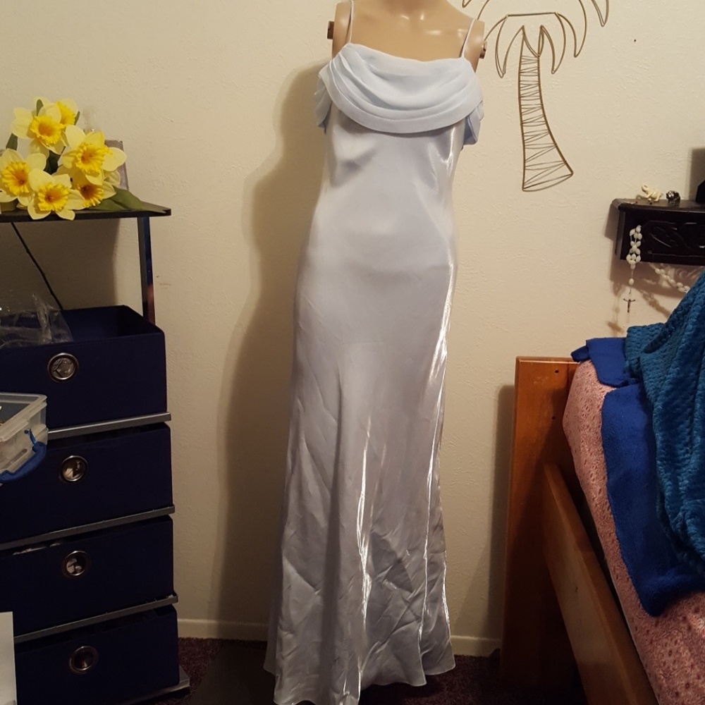 Dress, Dollar baby blue long, sz S, retro look